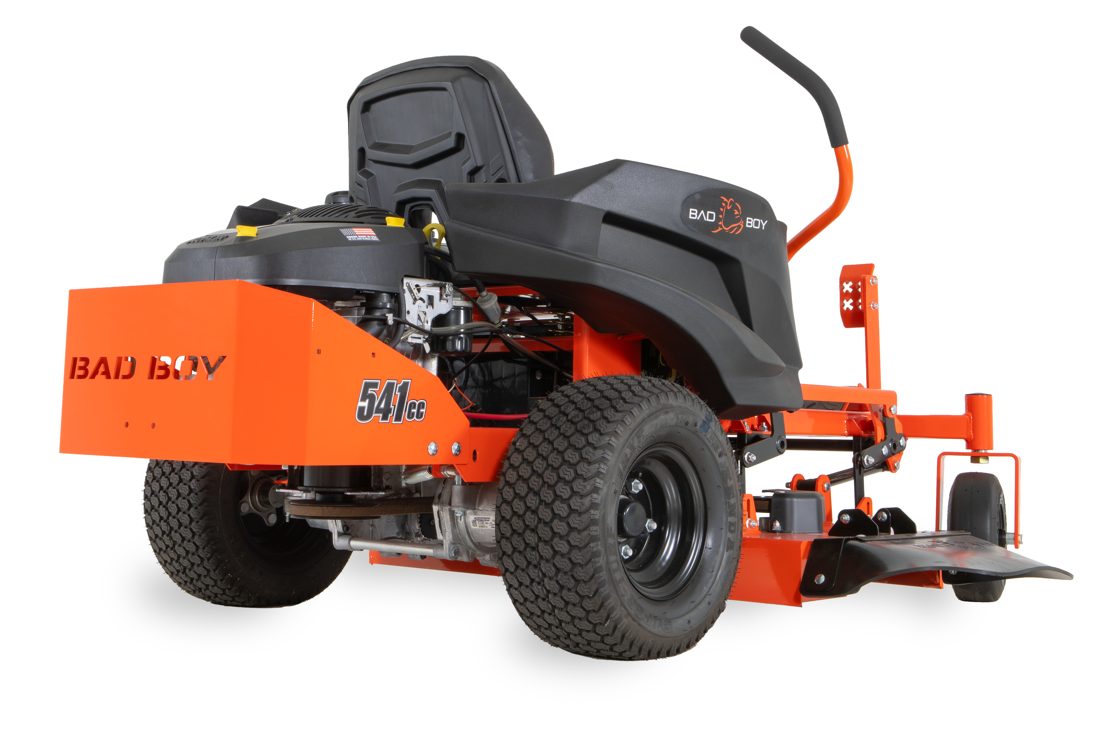 VIRLALA Bad Boy MZ Rambler 42-inch zero-turn riding mower with 26 HP Kohler engine, shown in a studio setting.