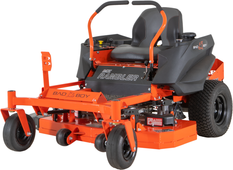 VIRLALA Bad Boy MZ Rambler 42-inch zero-turn riding mower with 26 HP Kohler engine, shown in a studio shot.