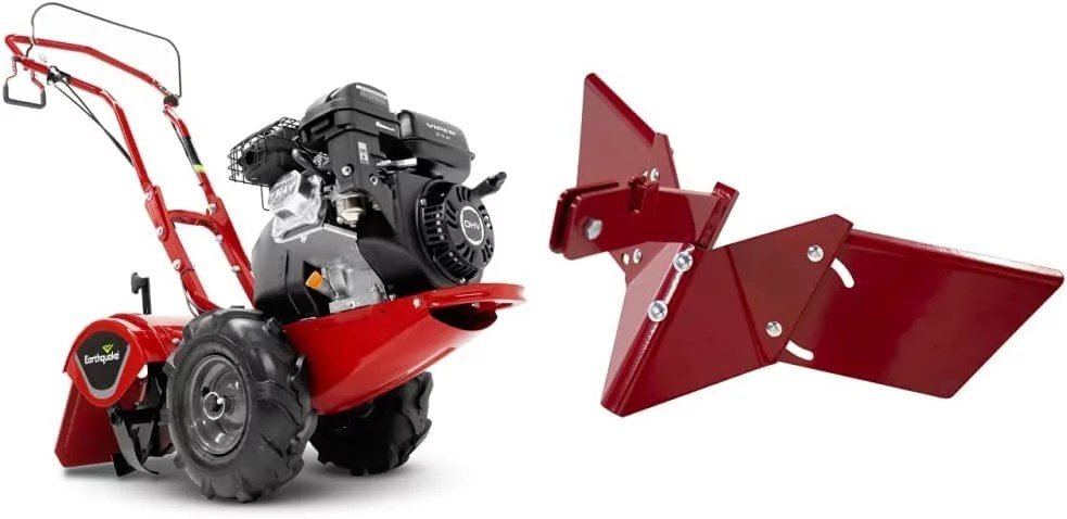 VIRLALA Earthquake 33970 Victory rear tine tiller with 212cc Viper 4-cycle engine, durable tiller and cultivator accessory.