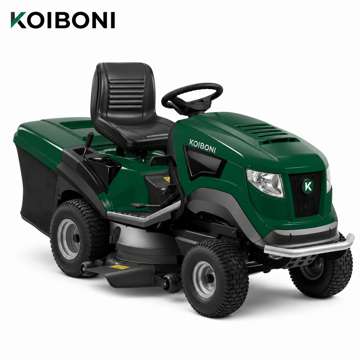 KOIBONI ProCut 2200H 620cc ride-on lawn mower with large cutting deck and ergonomic seat, ideal for lawn maintenance.